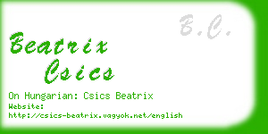 beatrix csics business card